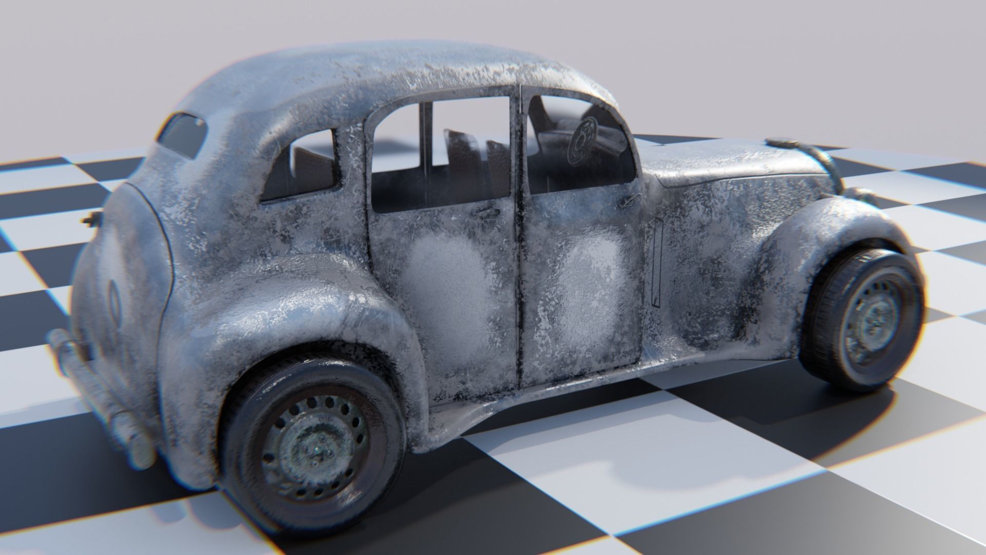 Vintage Car Pack - Old Car Model Low-poly 3D model_25
