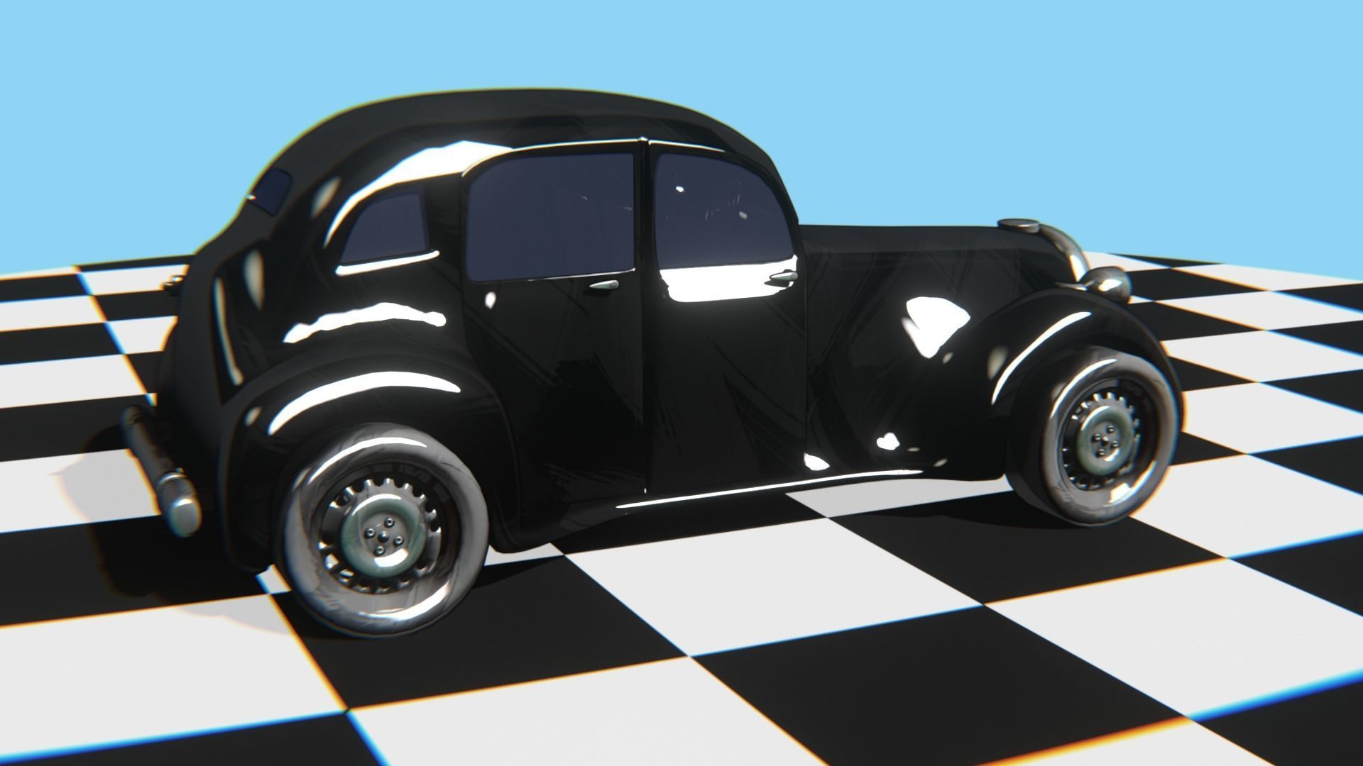 Vintage Car Pack - Old Car Model Low-poly 3D model_33