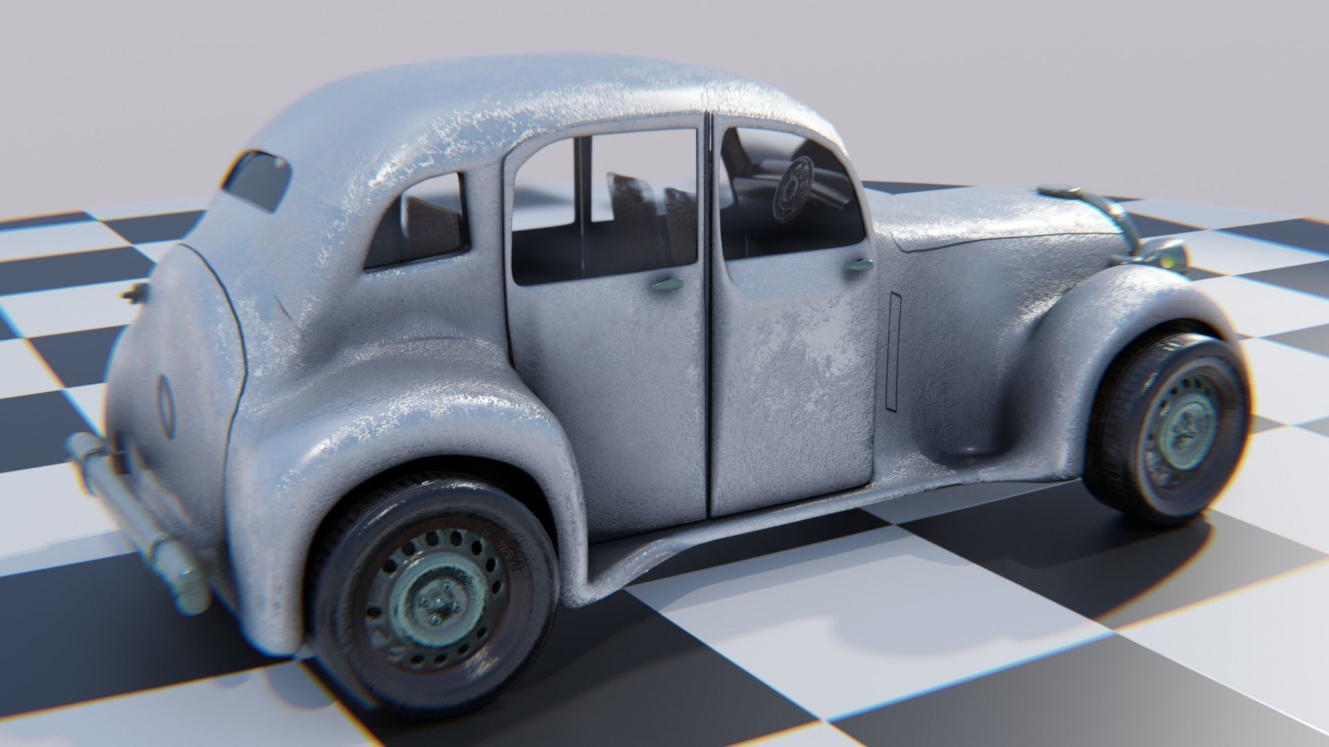 Vintage Car Pack - Old Car Model Low-poly 3D model_27