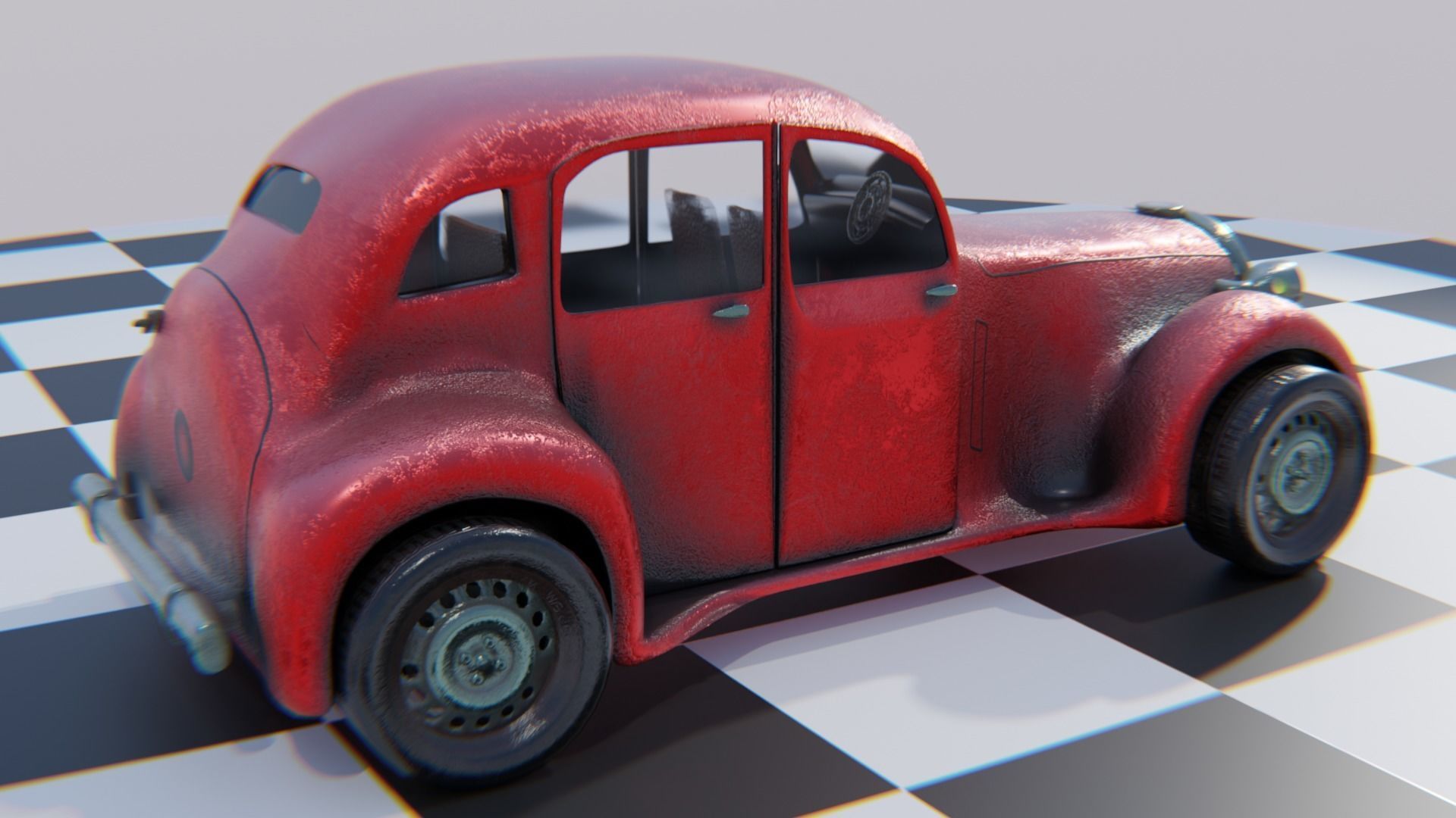 Vintage Car Pack - Old Car Model Low-poly 3D model_23