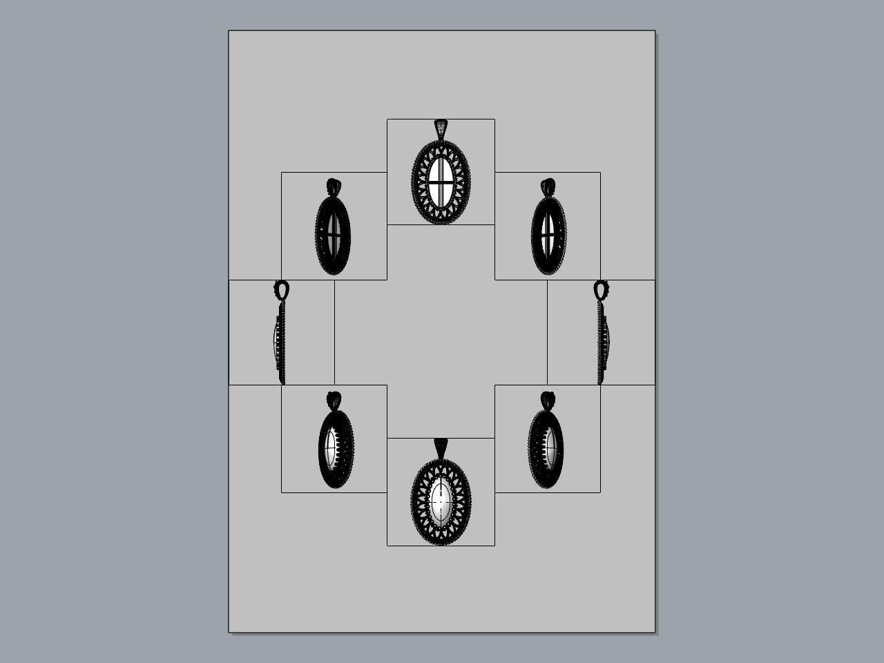 oval pendant all files verified stl file checked 3D print model_11