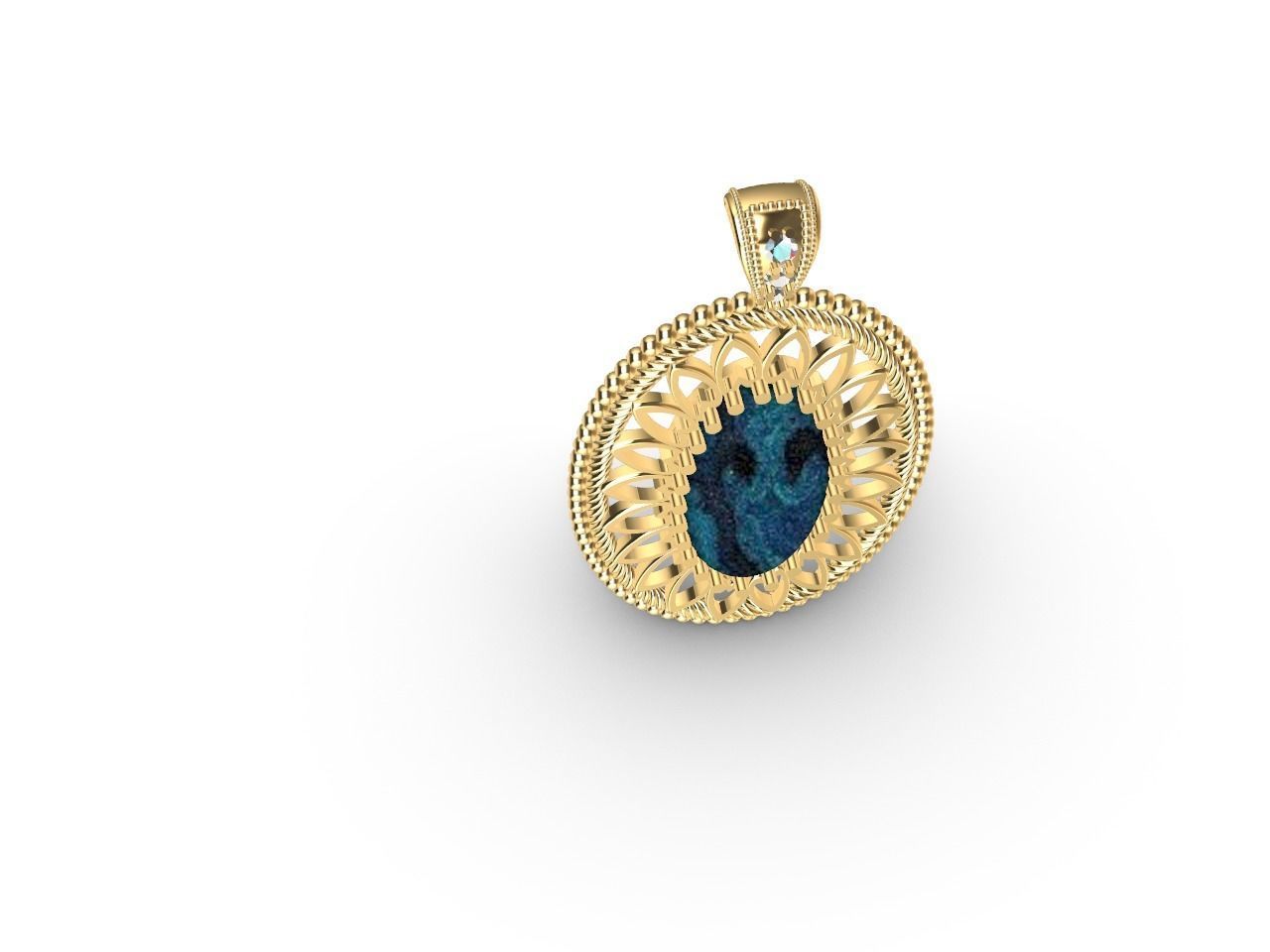 oval pendant all files verified stl file checked 3D print model_23