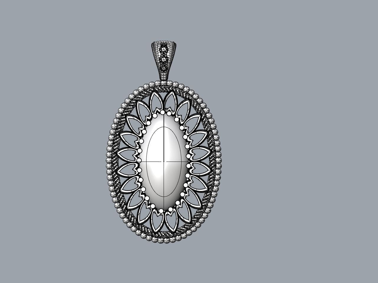 oval pendant all files verified stl file checked 3D print model_2