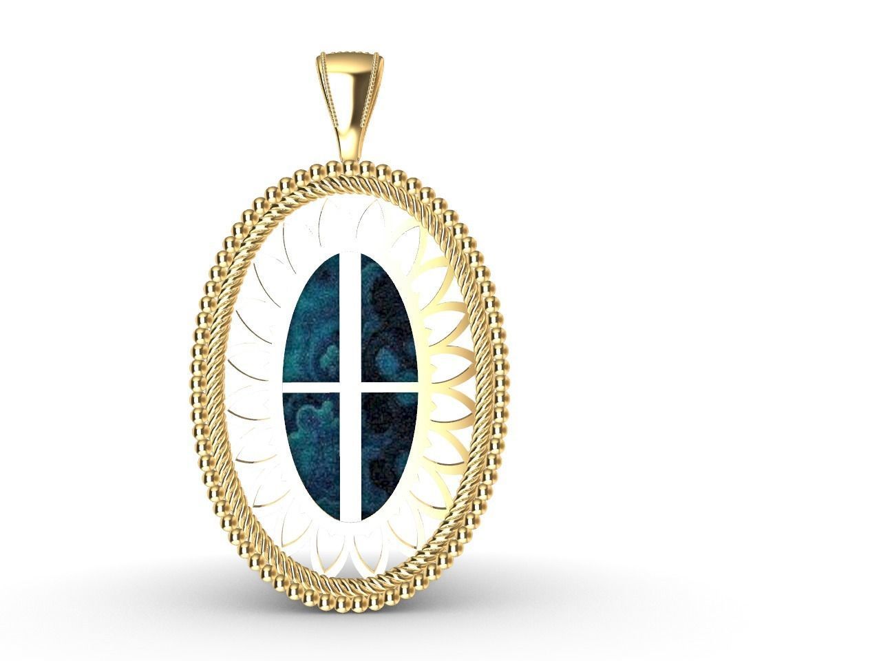 oval pendant all files verified stl file checked 3D print model_20