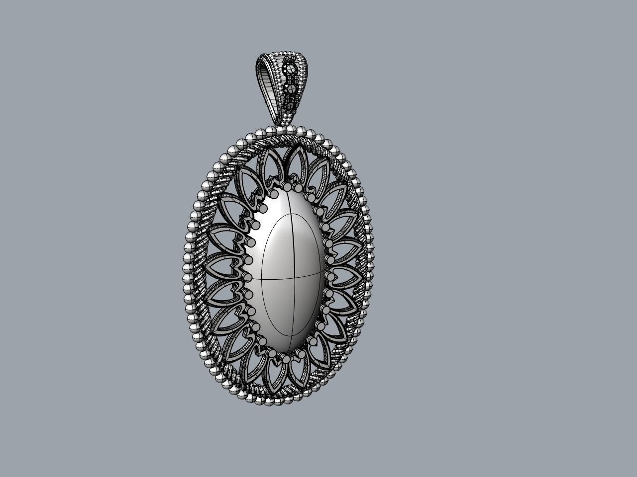oval pendant all files verified stl file checked 3D print model_8