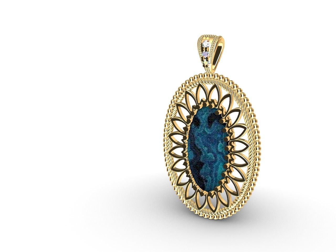 oval pendant all files verified stl file checked 3D print model_3