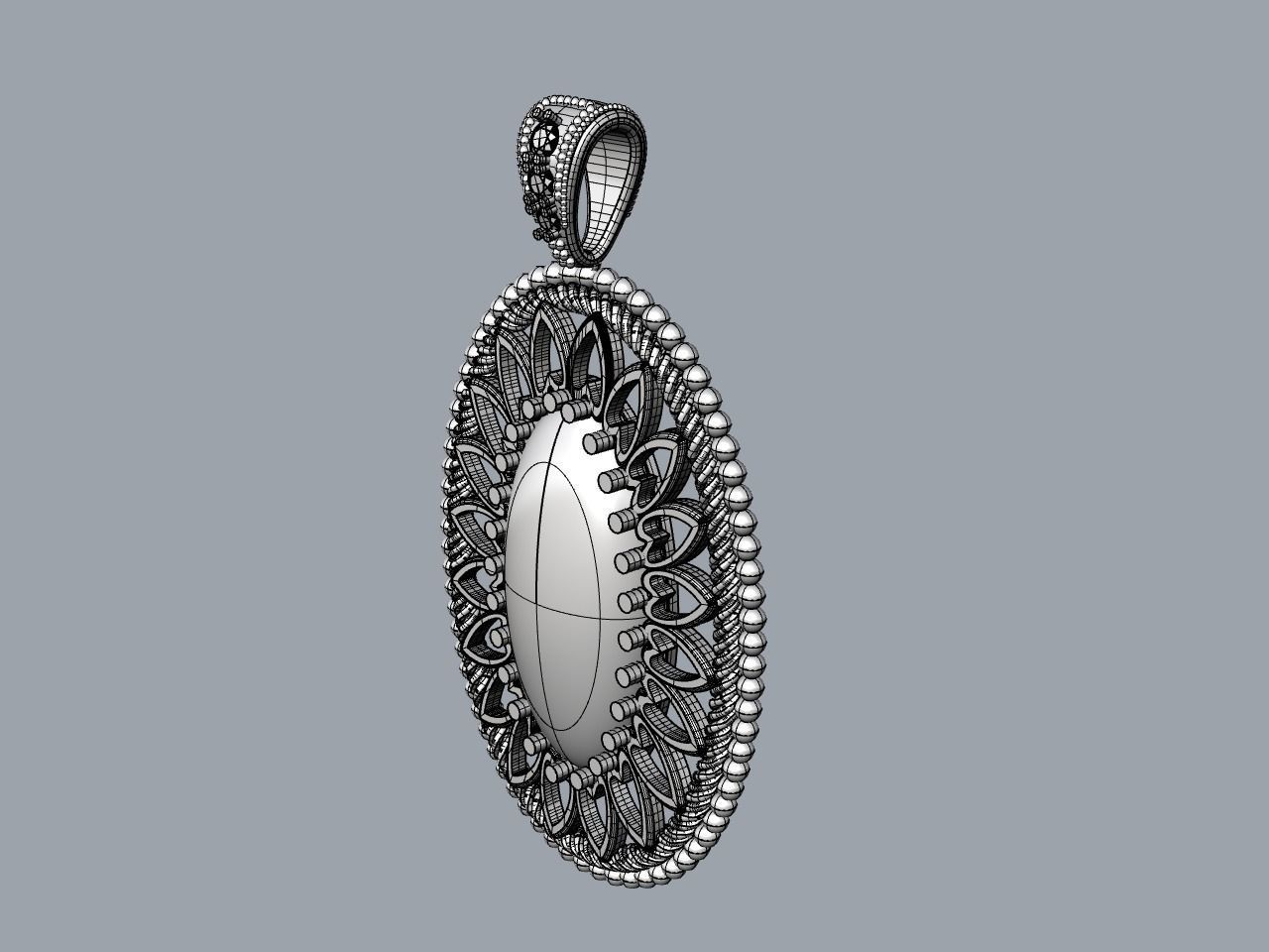 oval pendant all files verified stl file checked 3D print model_4