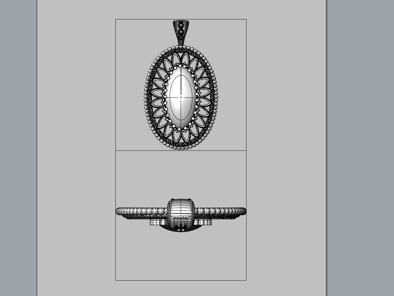 oval pendant all files verified stl file checked 3D print model_7
