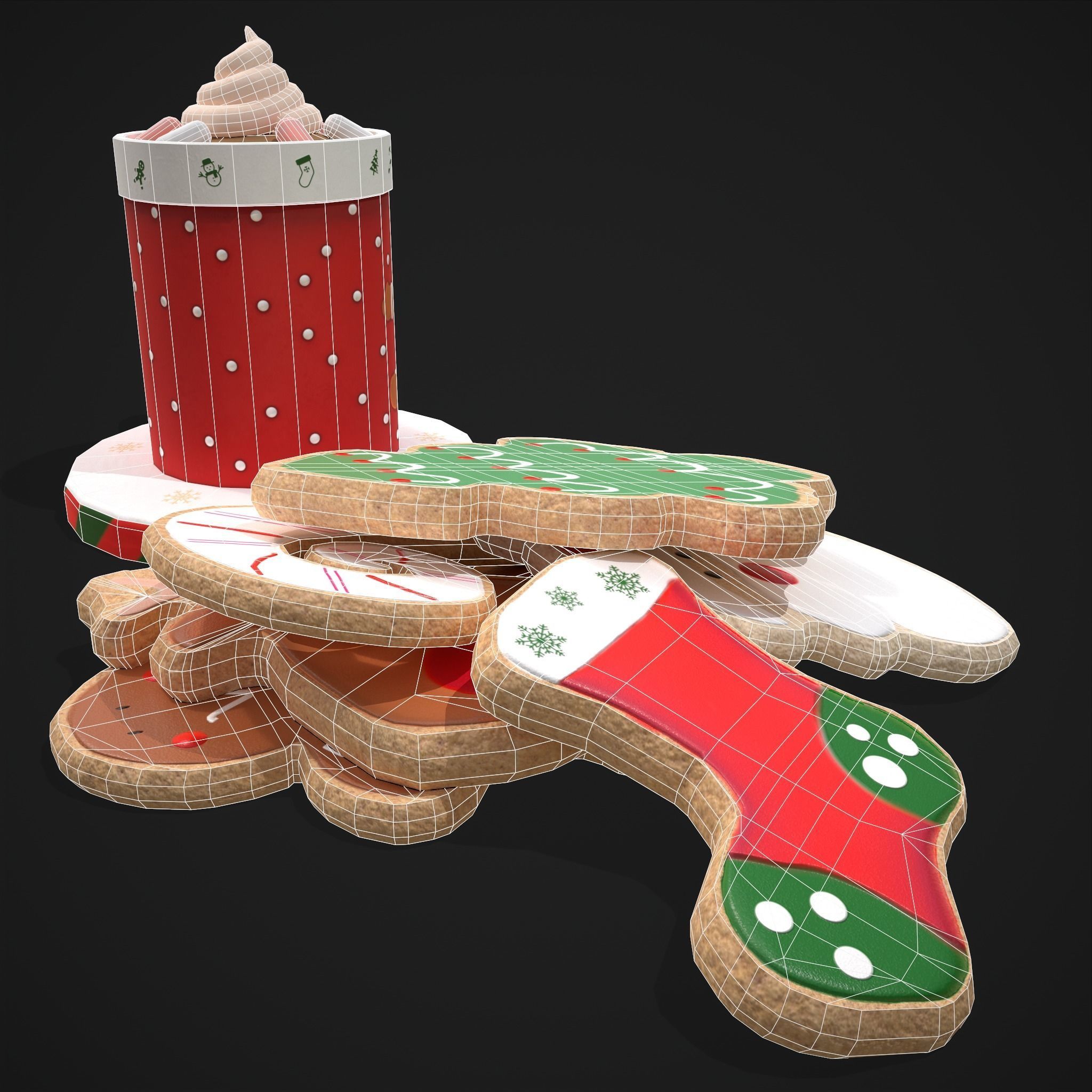 Christmas Cookies and Hot Chocolate  3D Model Collection_18