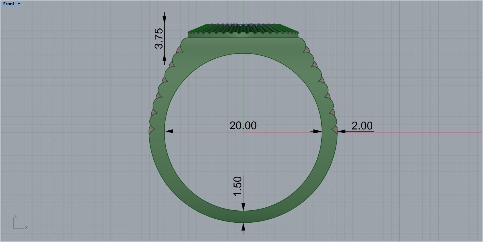 mans ring 3D print model_2