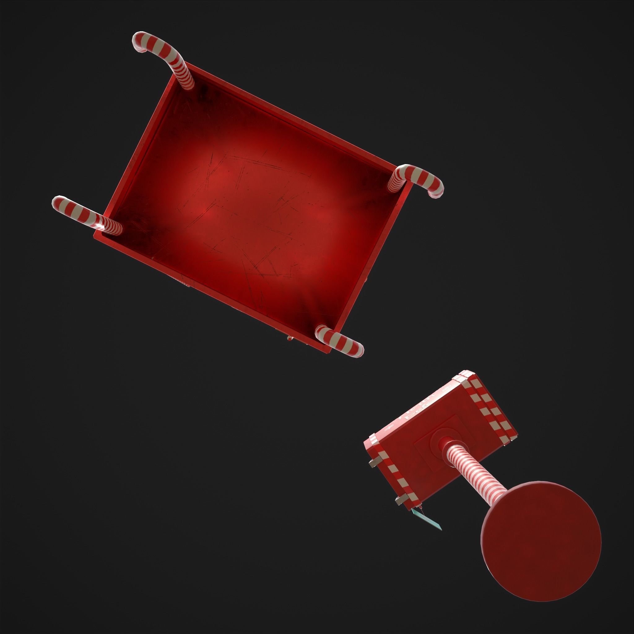 Christmas Santas Mail Boxes  3D Model Collection_17