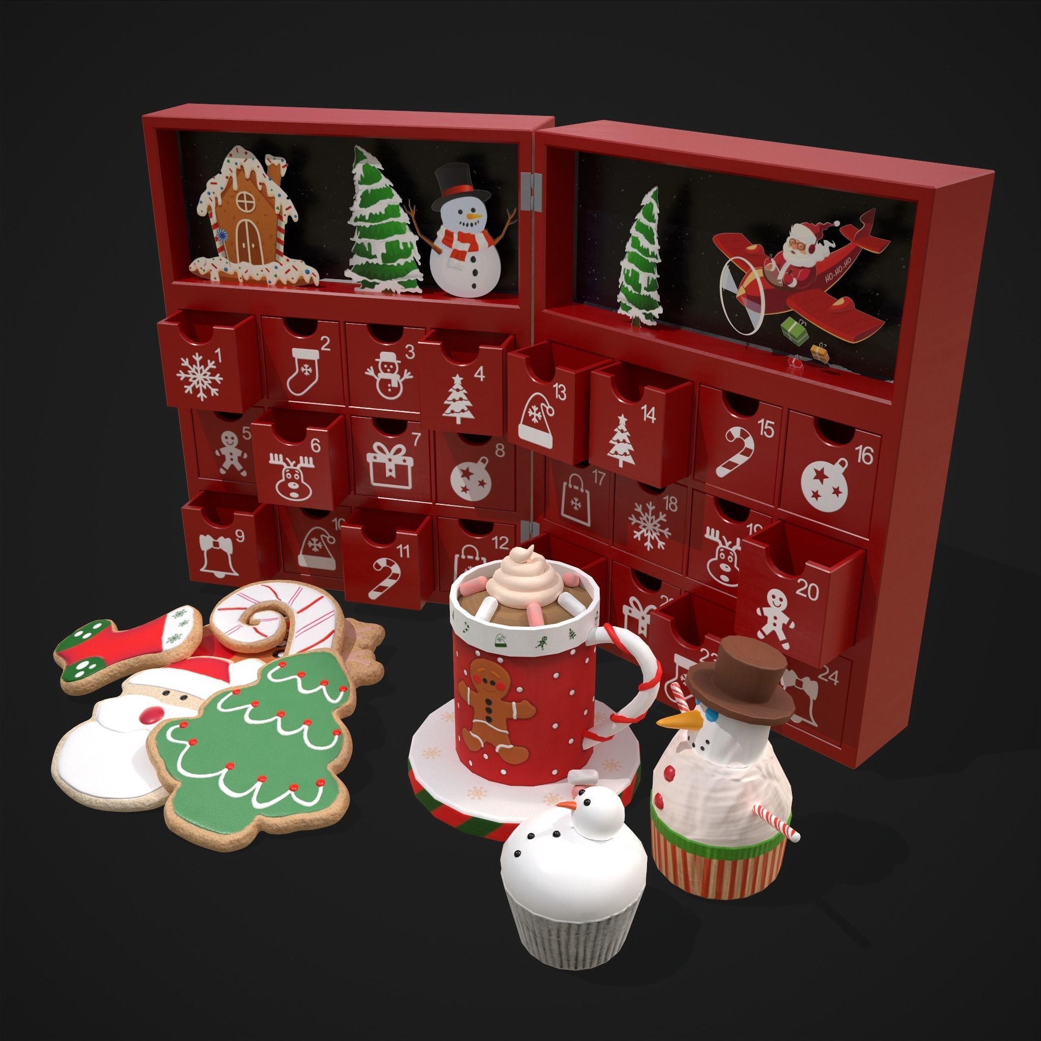 Christmas Small Stuff Pack 3D Model Collection_8