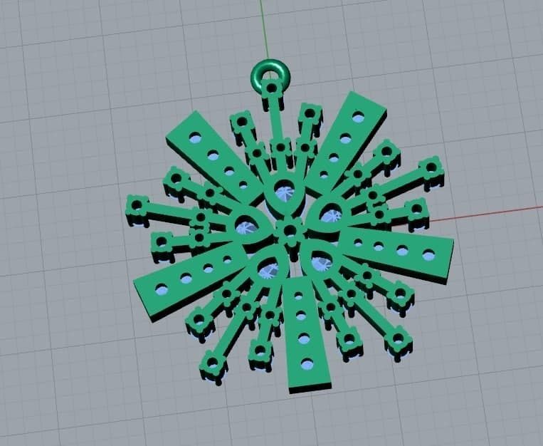 snow pendant jewelry 3D print model_4