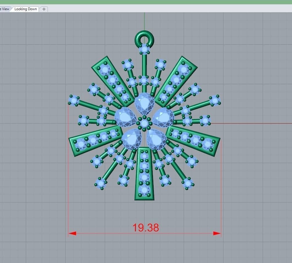 snow pendant jewelry 3D print model_6