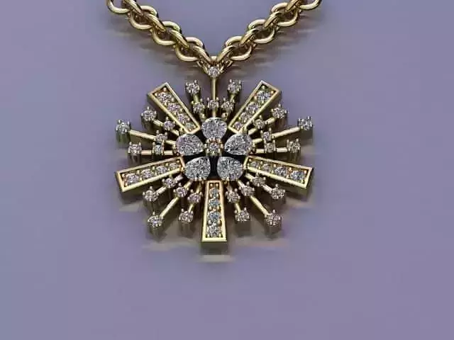 snow pendant jewelry 3D print model