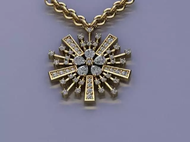 snow pendant jewelry 3D print model_0