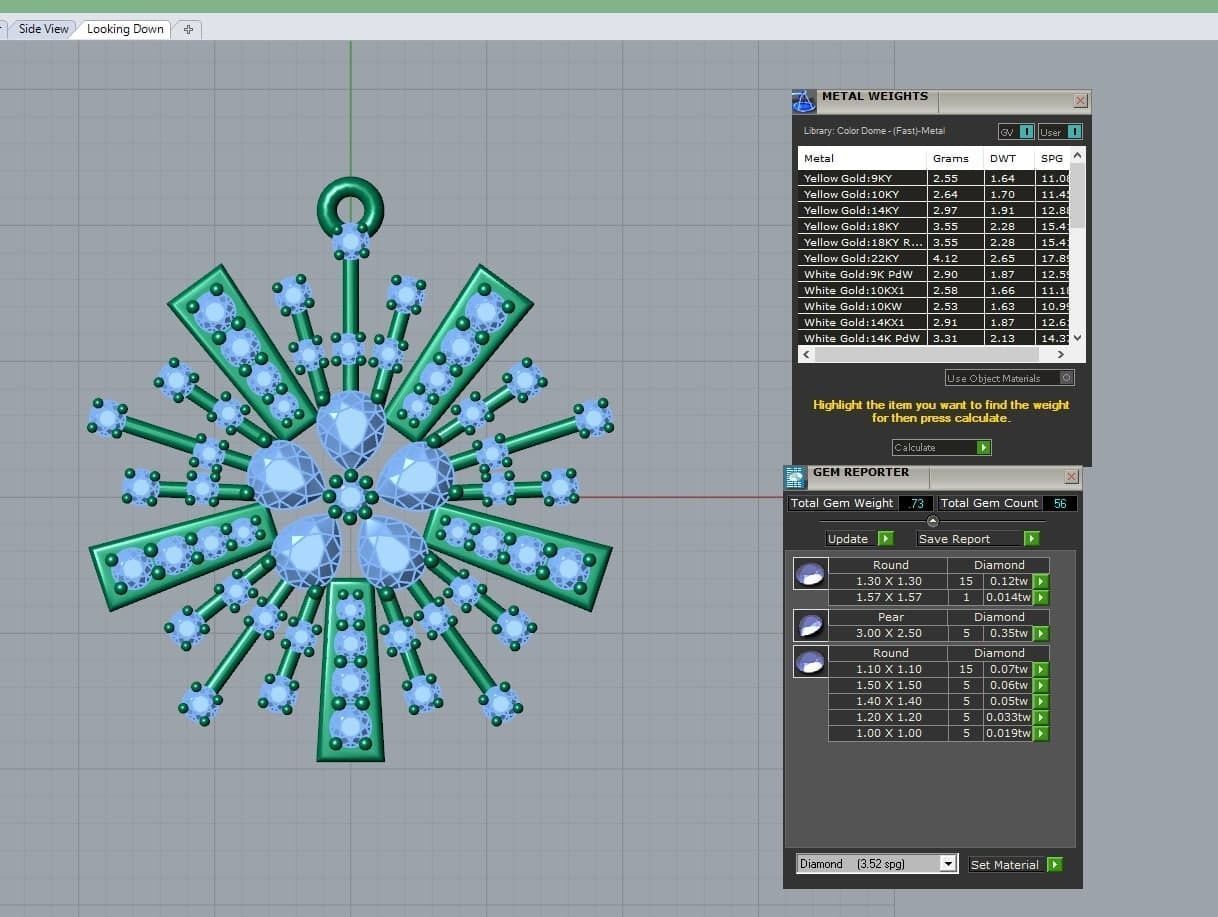 snow pendant jewelry 3D print model_7