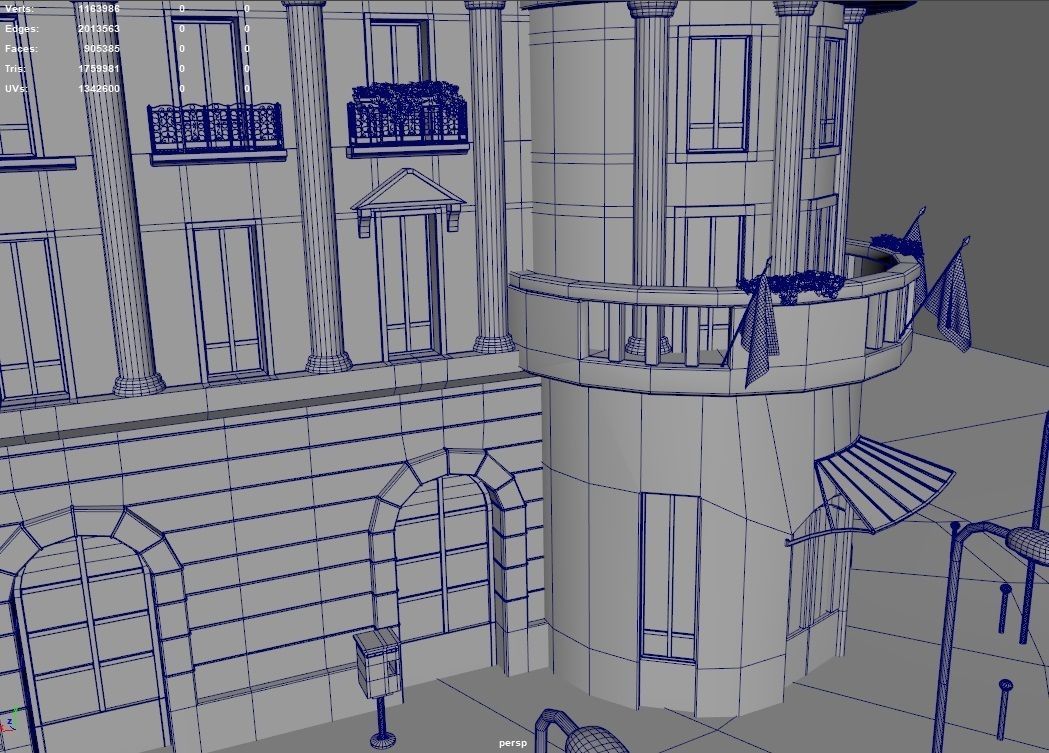 Paris Town Metro Station 3D model_12