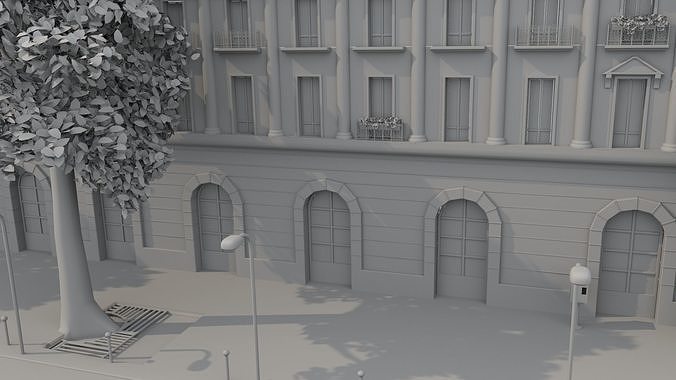 Paris Town Metro Station 3D model 5
