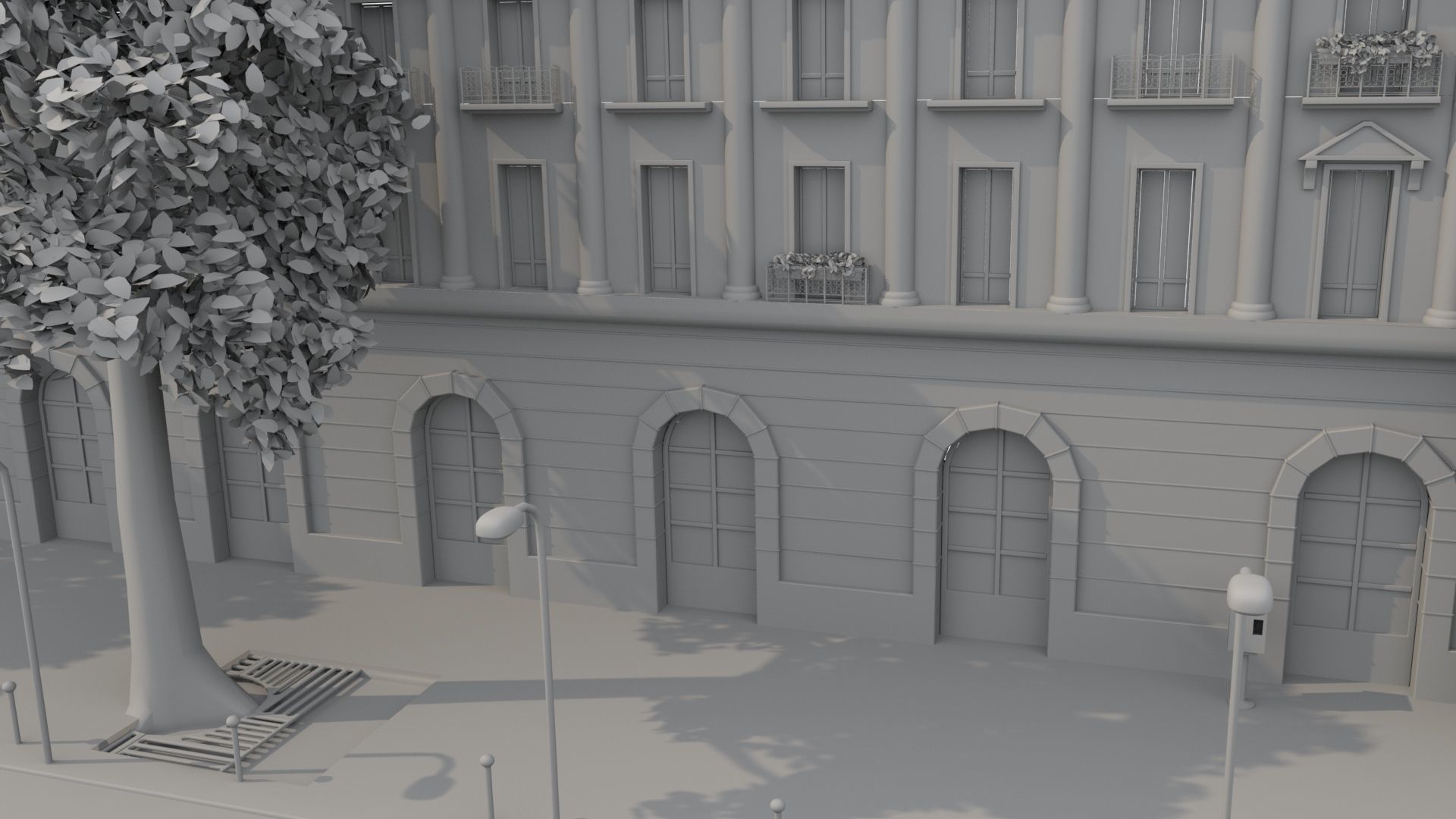 Paris Town Metro Station 3D model_4