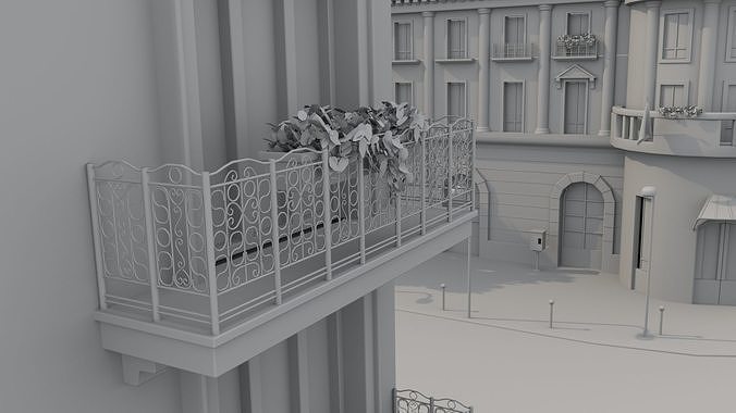 Paris Town Metro Station 3D model 6
