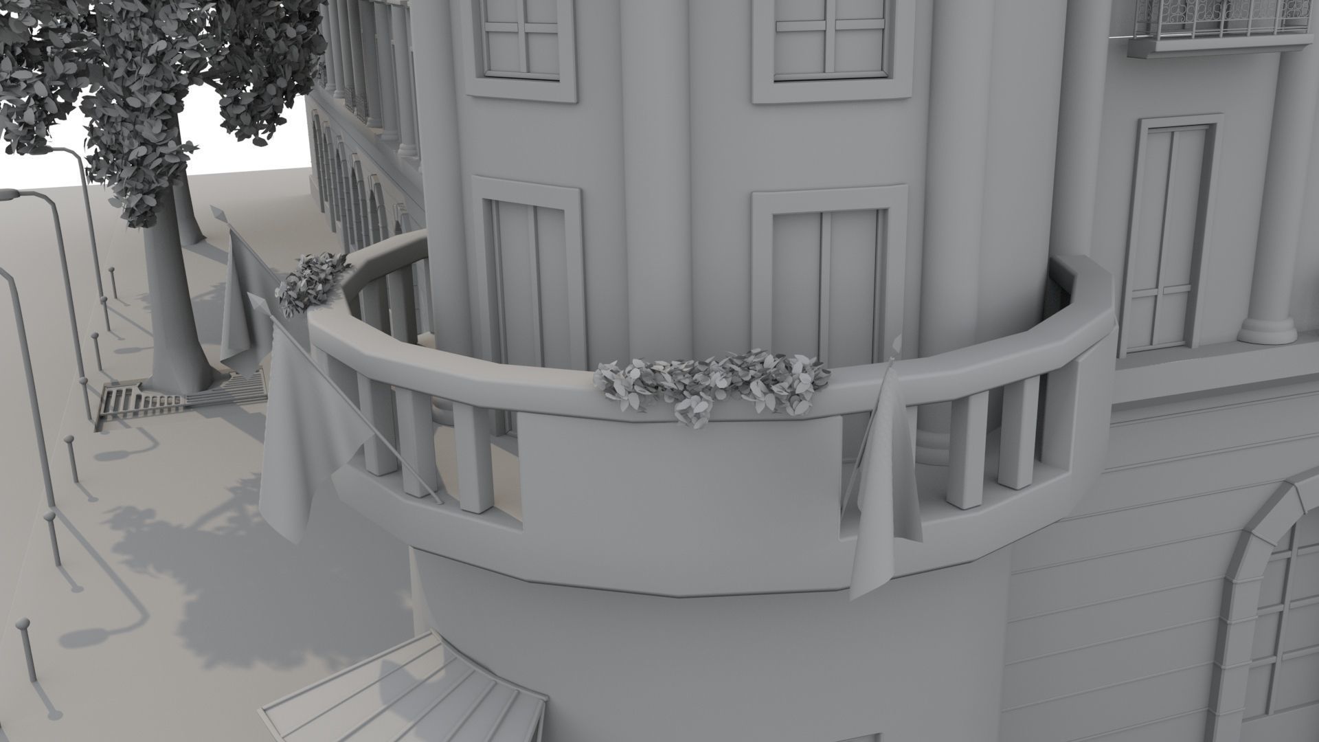 Paris Town Metro Station 3D model_7
