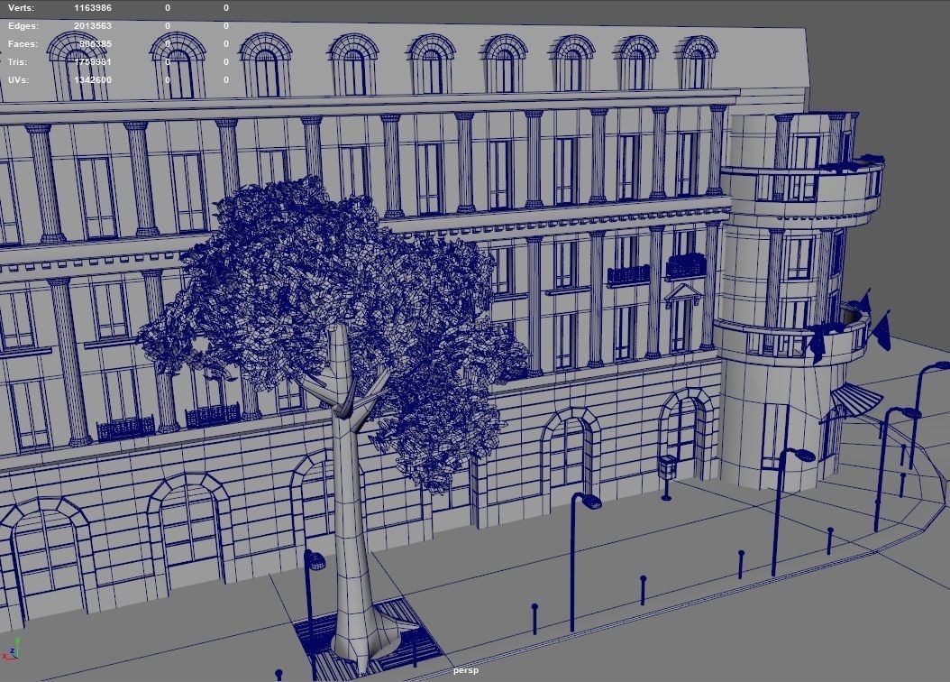 Paris Town Metro Station 3D model_11