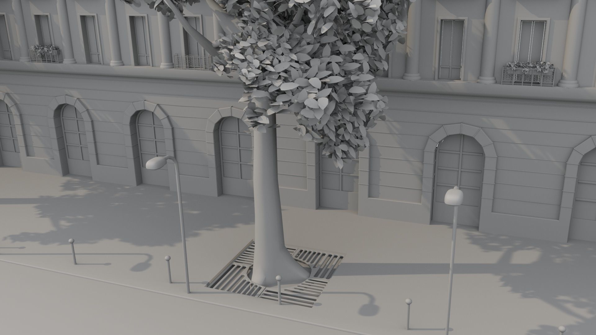 Paris Town Metro Station 3D model_8