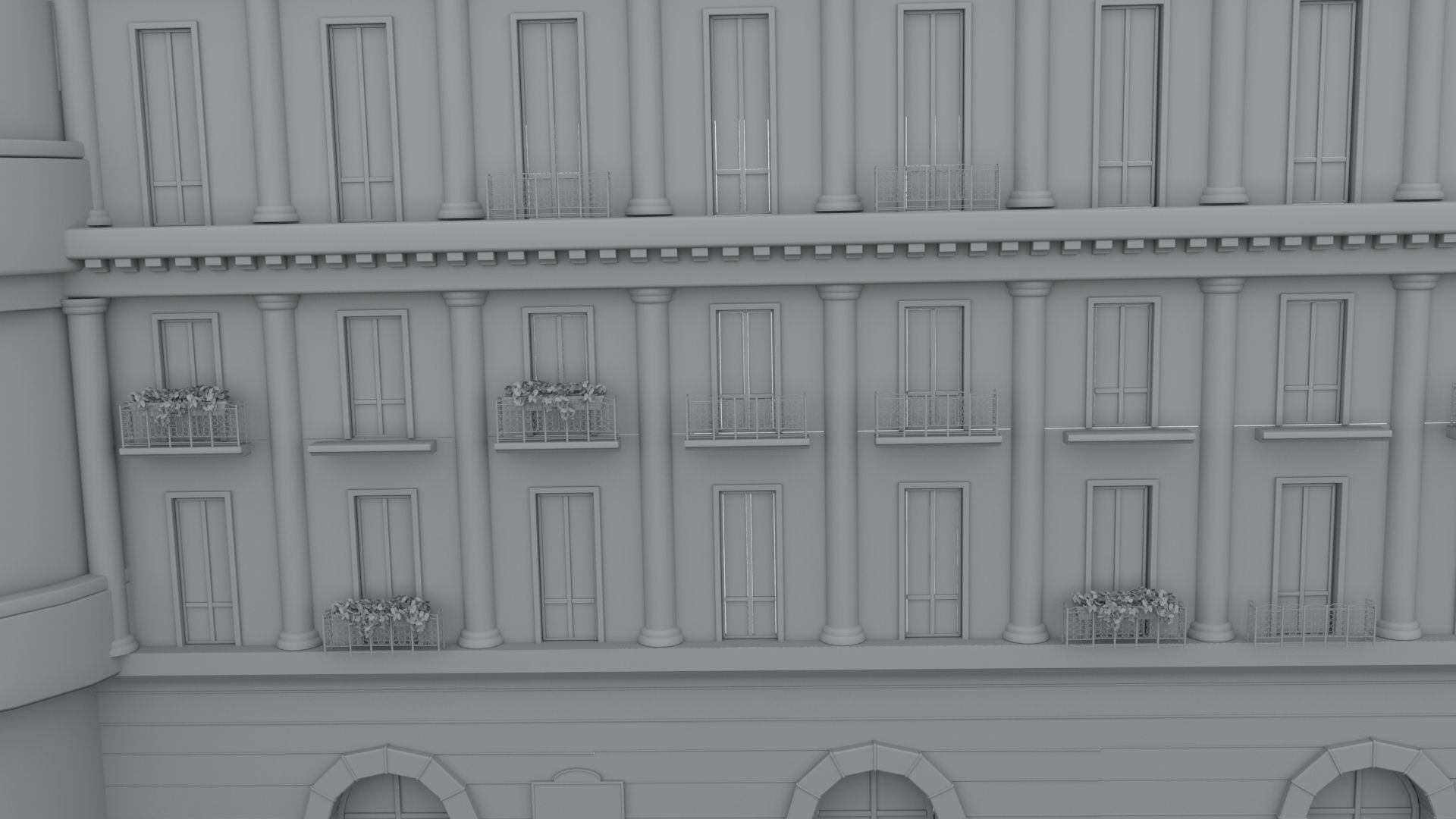 Paris Town Metro Station 3D model_6