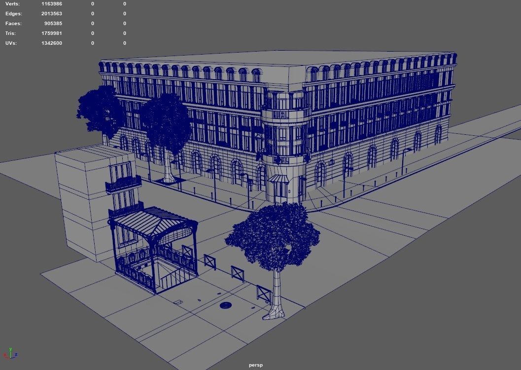 Paris Town Metro Station 3D model_9