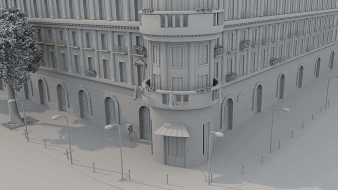 Paris Town Metro Station 3D model 3