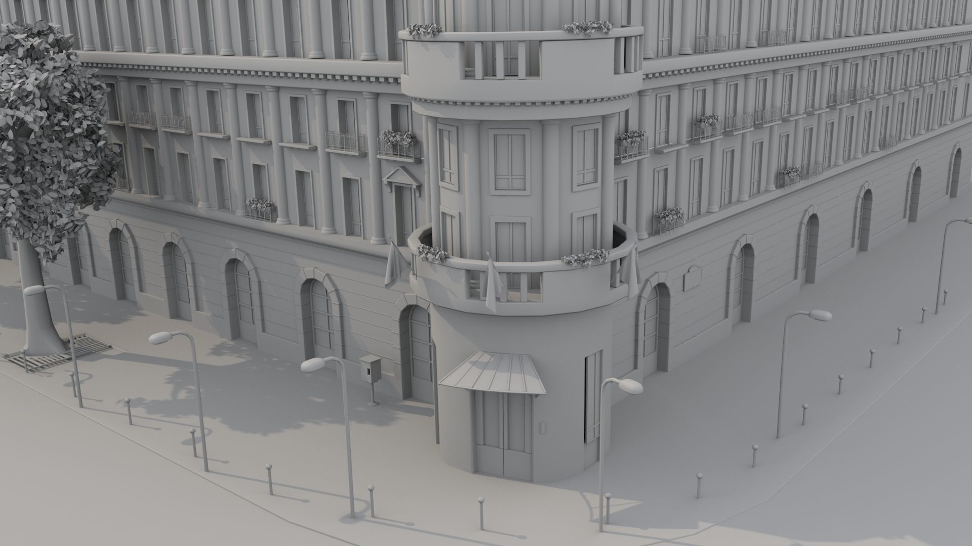 Paris Town Metro Station 3D model_2