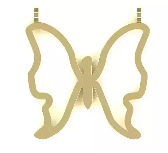 Butterfly Ladies Pendant Necklace Jewelry