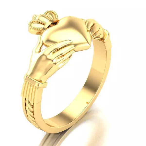 claddagh ring number four 3D print model_0