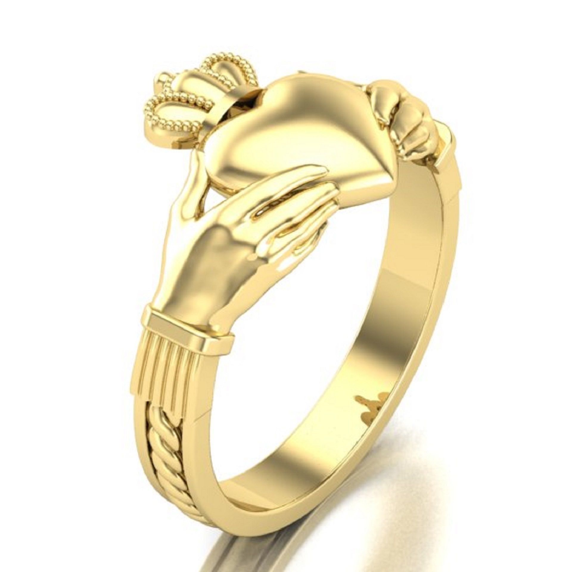 claddagh ring number four 3D print model_3