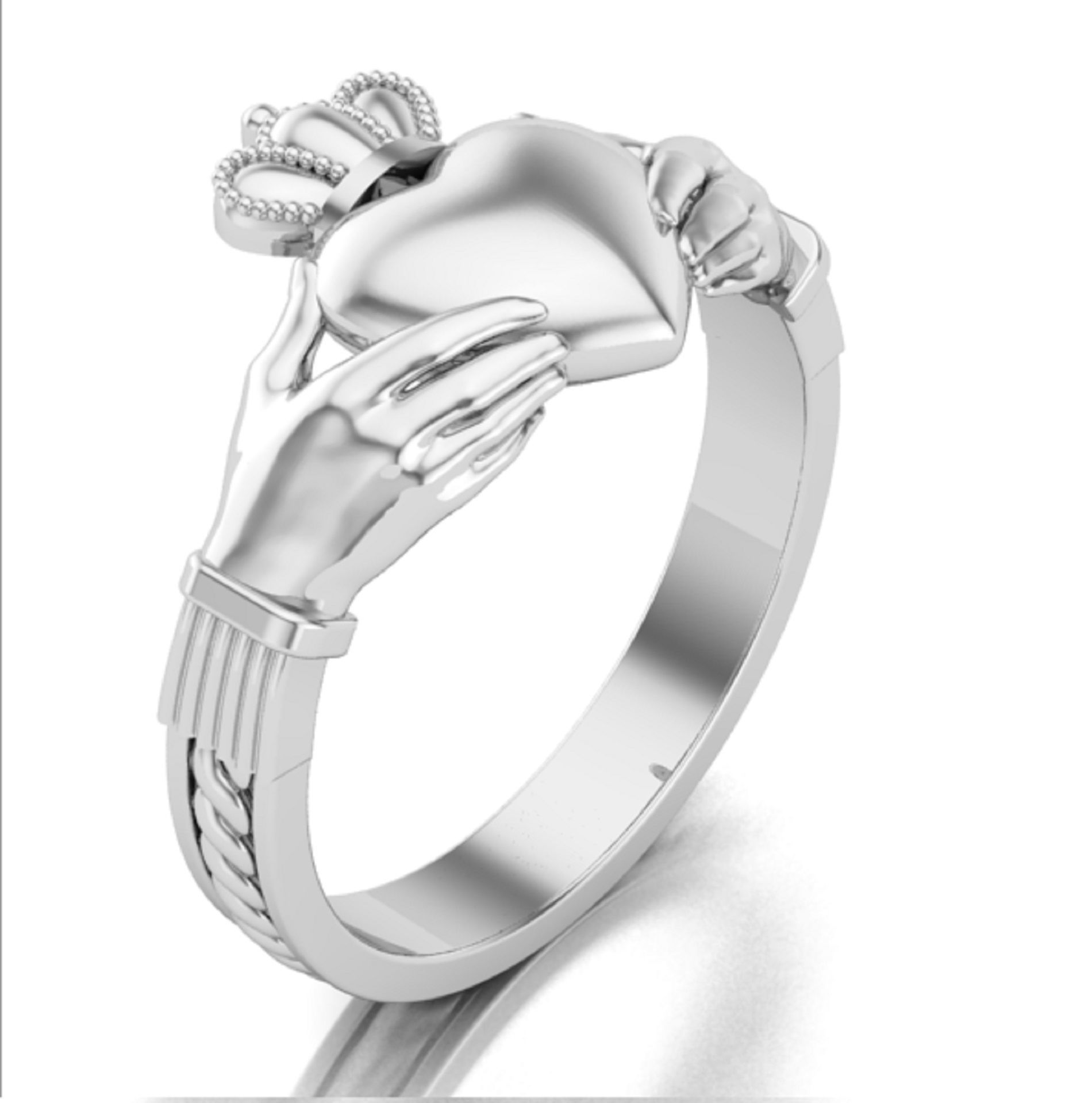 claddagh ring number four 3D print model_8