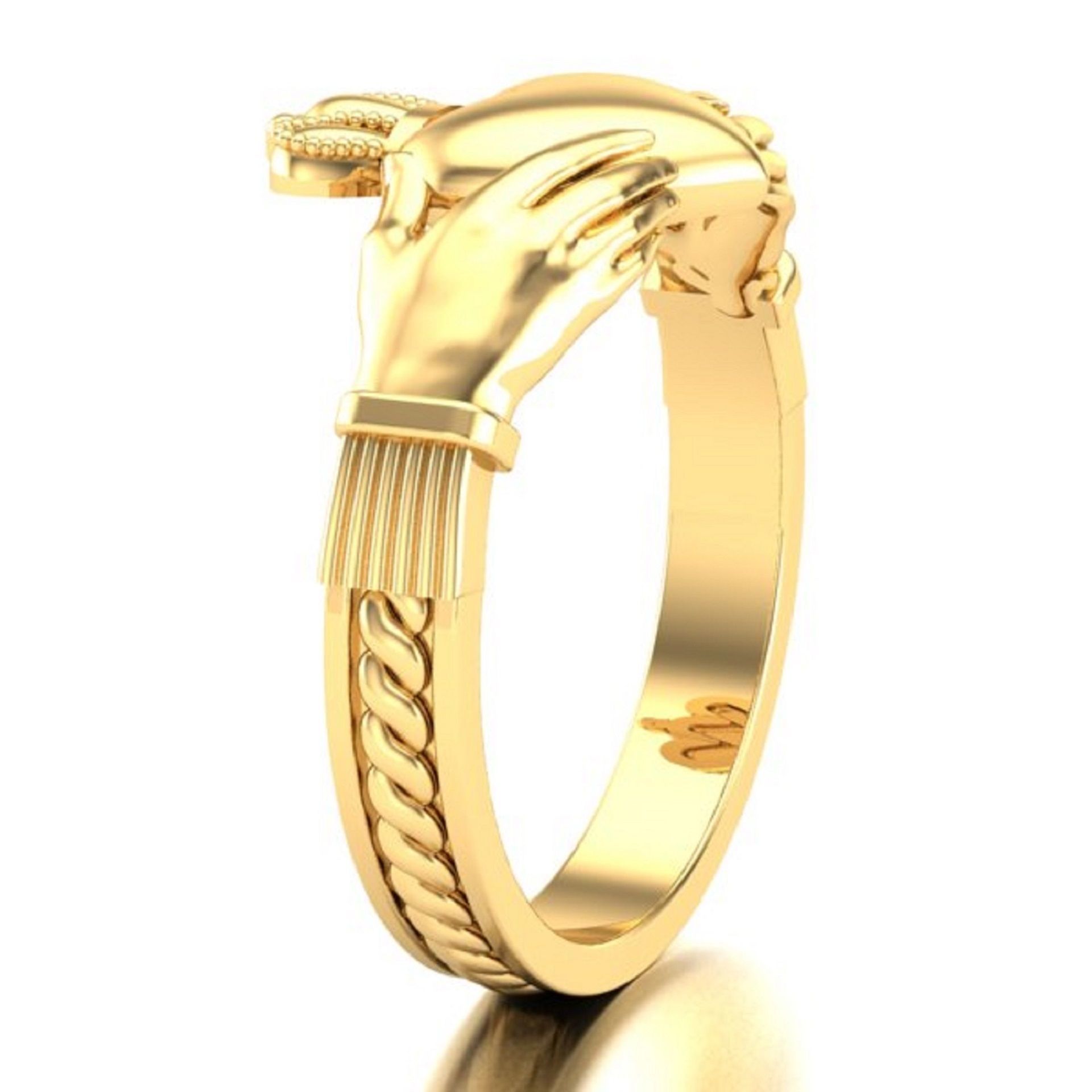 claddagh ring number four 3D print model_2