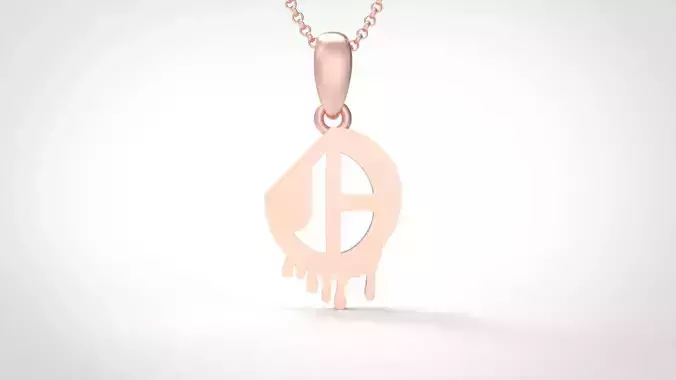 Model 695 O Old English Initial Blood Letter 3D print model