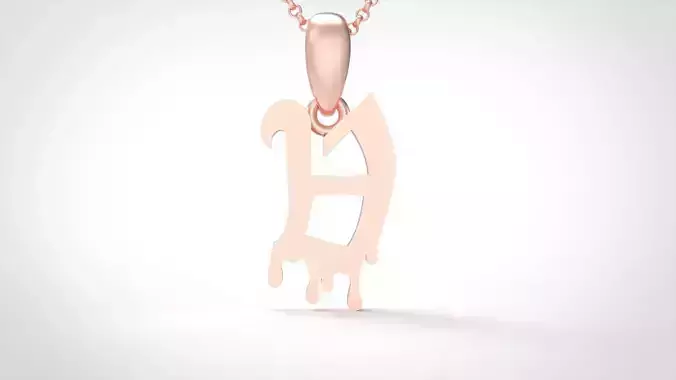 Model 701 V Old English Initial Blood Letter