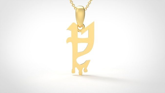 Model 702 Y Old English Initial Blood Letter 3D print model
