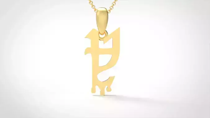 Model 702 Y Old English Initial Blood Letter