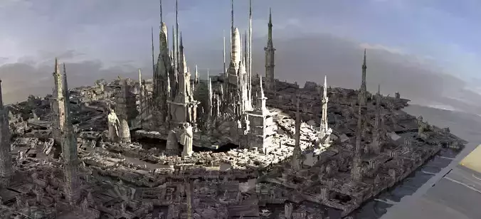 galactic capitol building towers kit bash 3D model