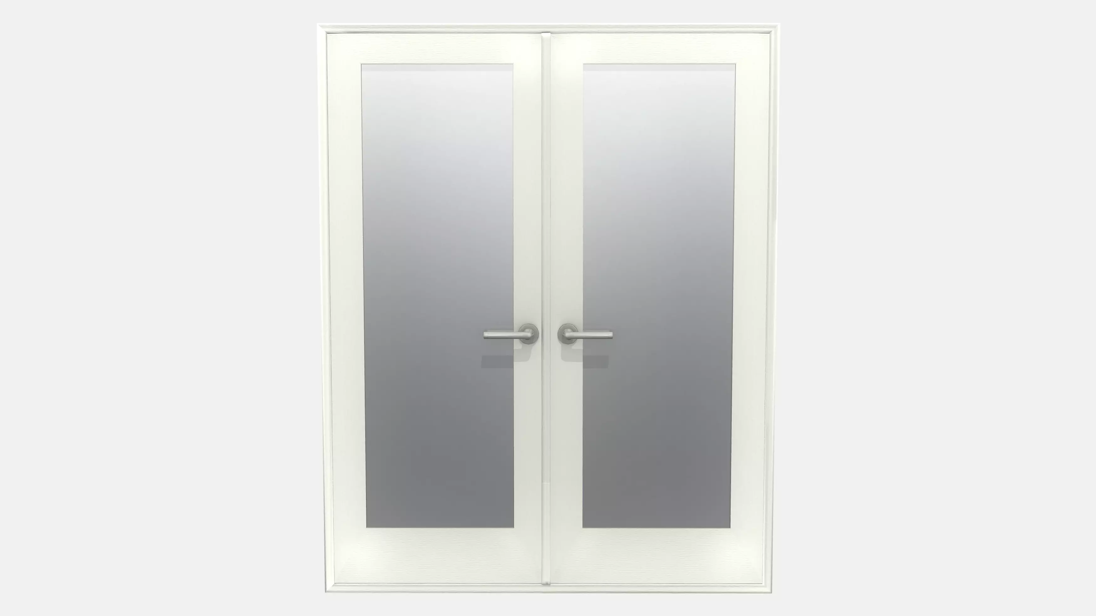 Double Door V4 Low-poly 3D model_0