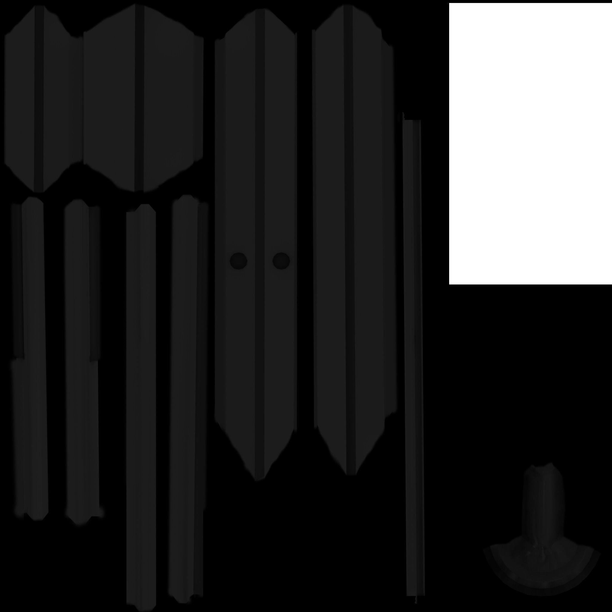 Double Door V4 Low-poly 3D model_7