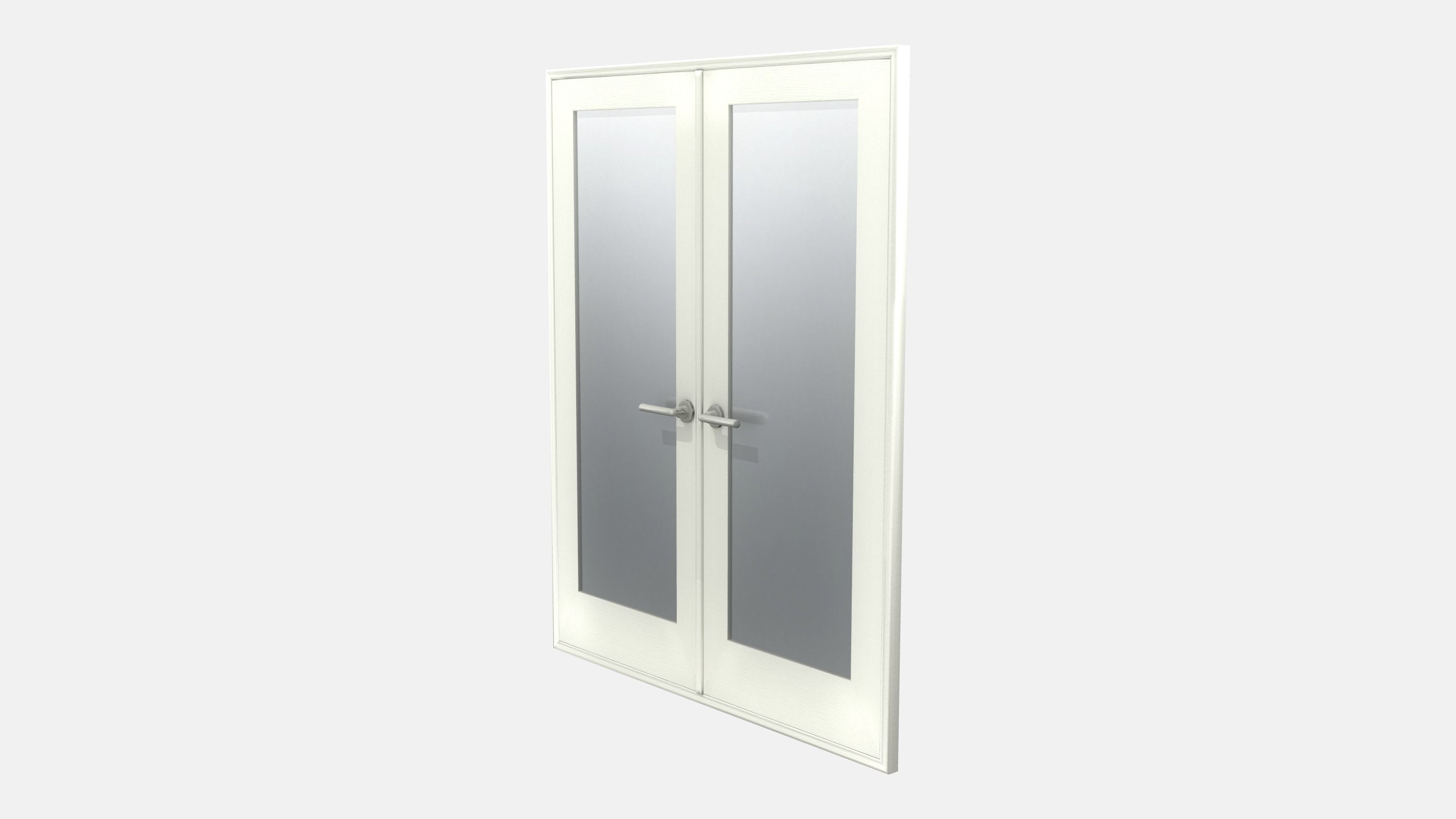Double Door V4 Low-poly 3D model_2