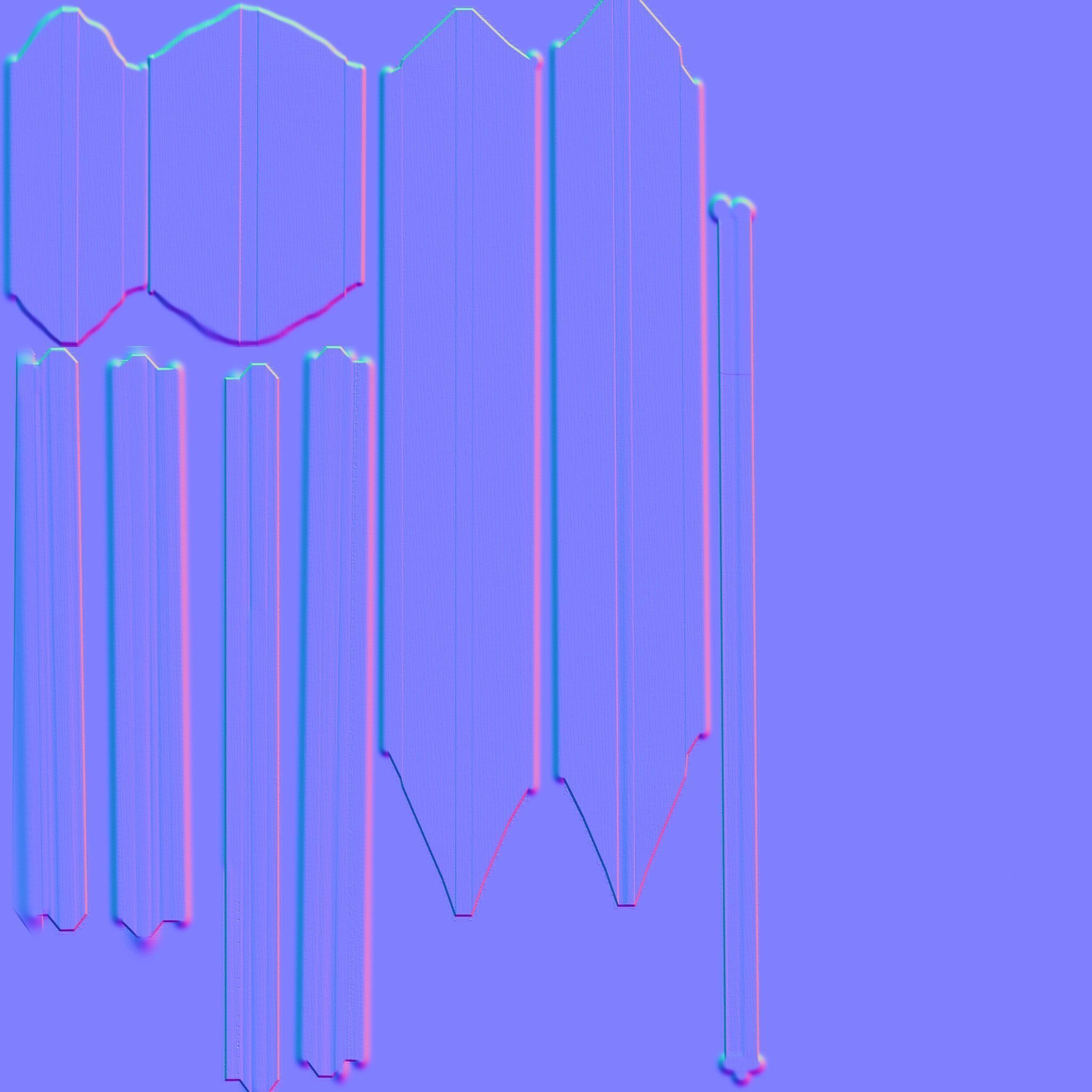 Double Door V4 Low-poly 3D model_6