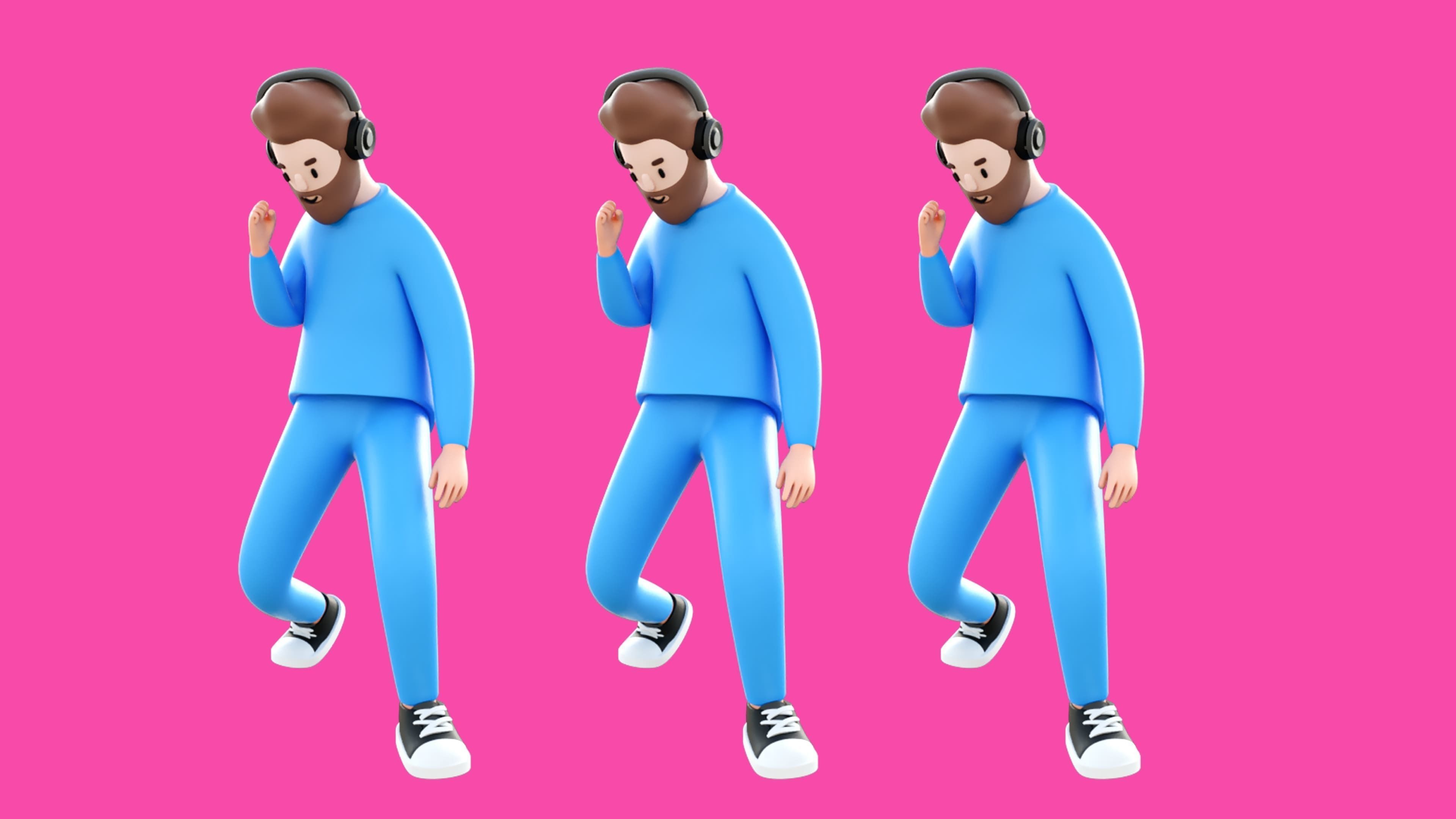 Casual Characters 4 Low-poly 3D model_11