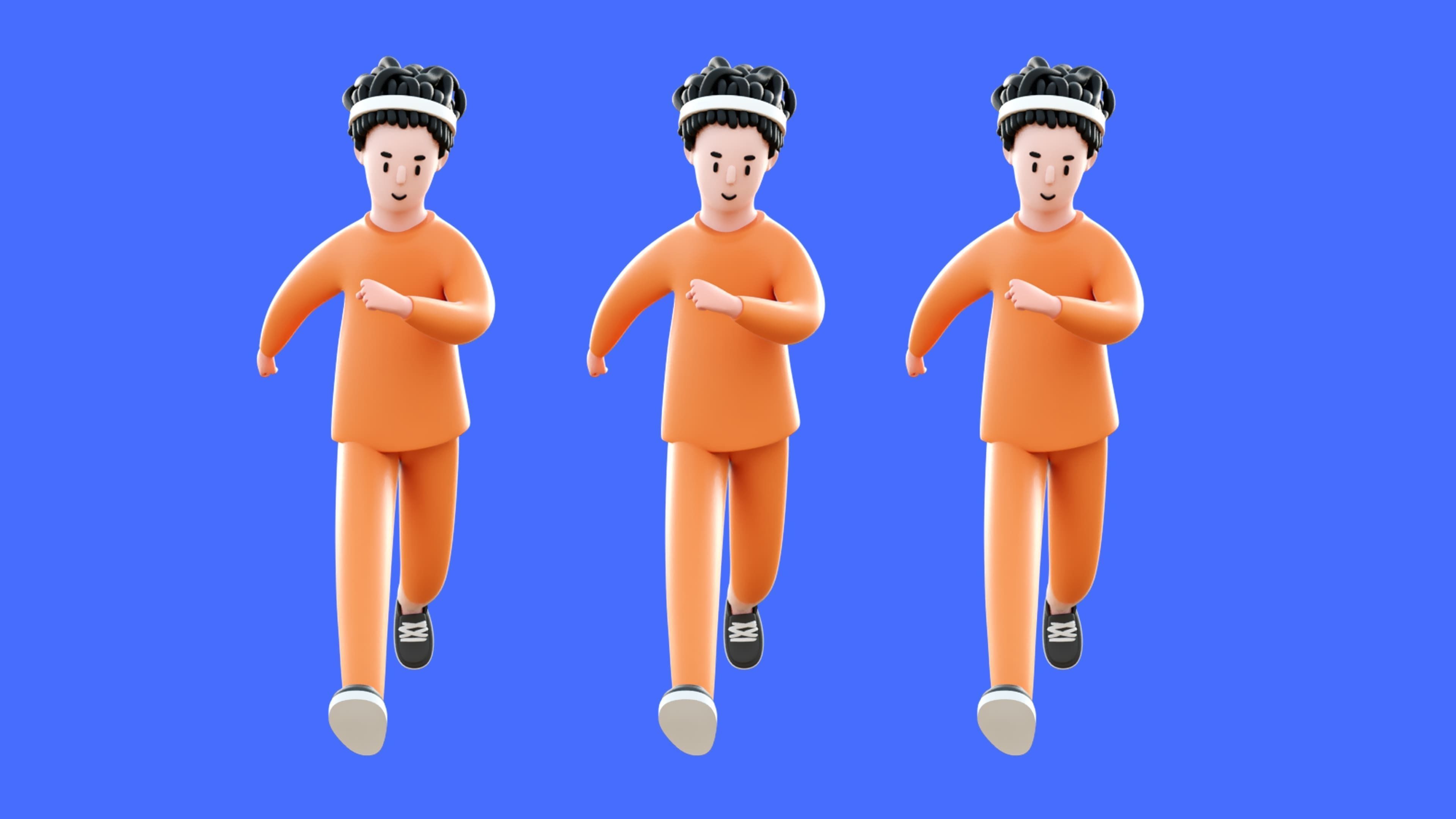 Casual Characters 4 Low-poly 3D model_12
