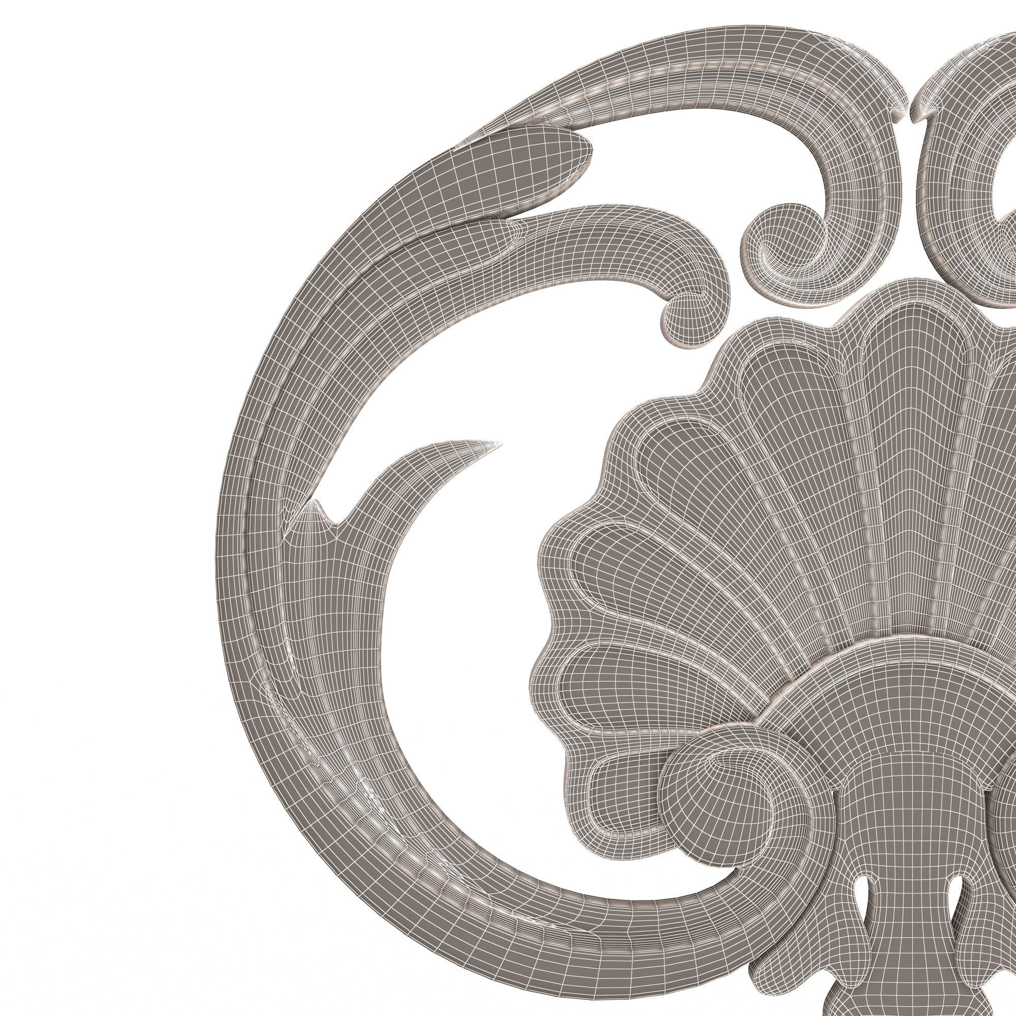 Shell Corbel 07 Low-poly 3D model_14