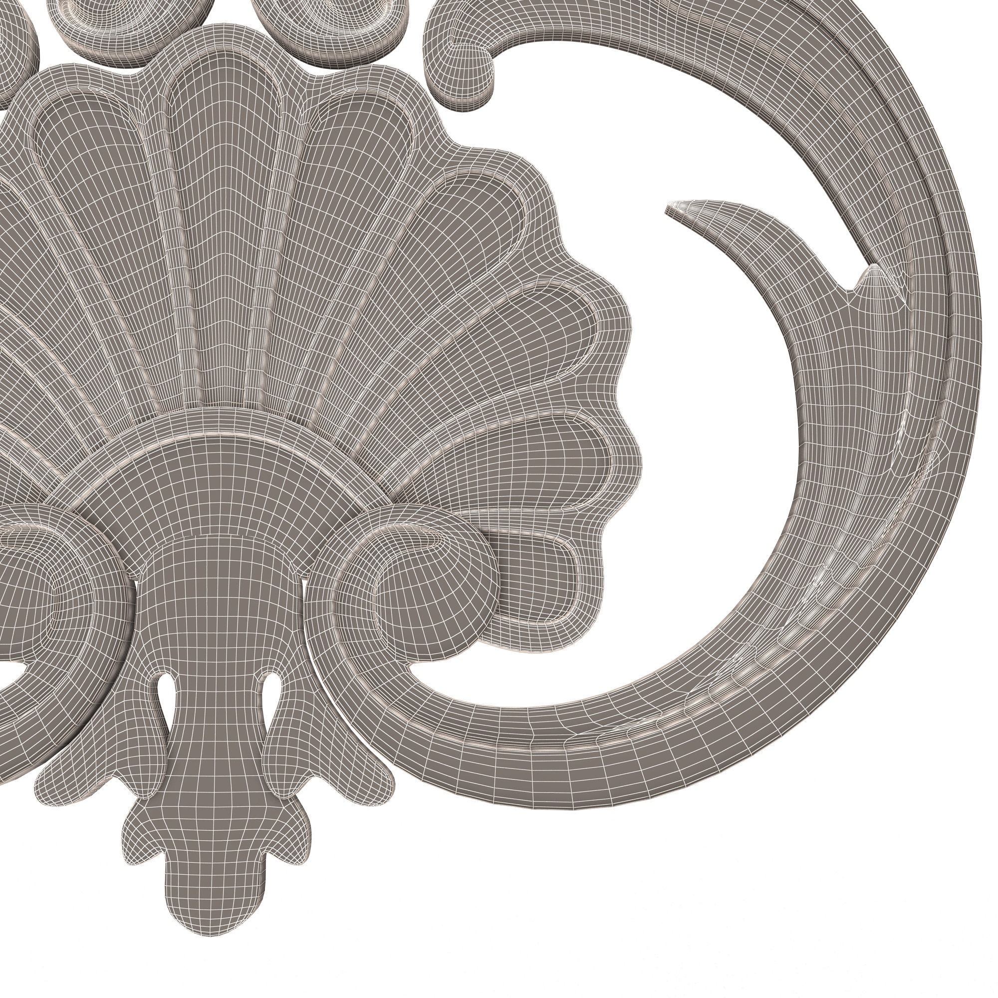 Shell Corbel 07 Low-poly 3D model_15